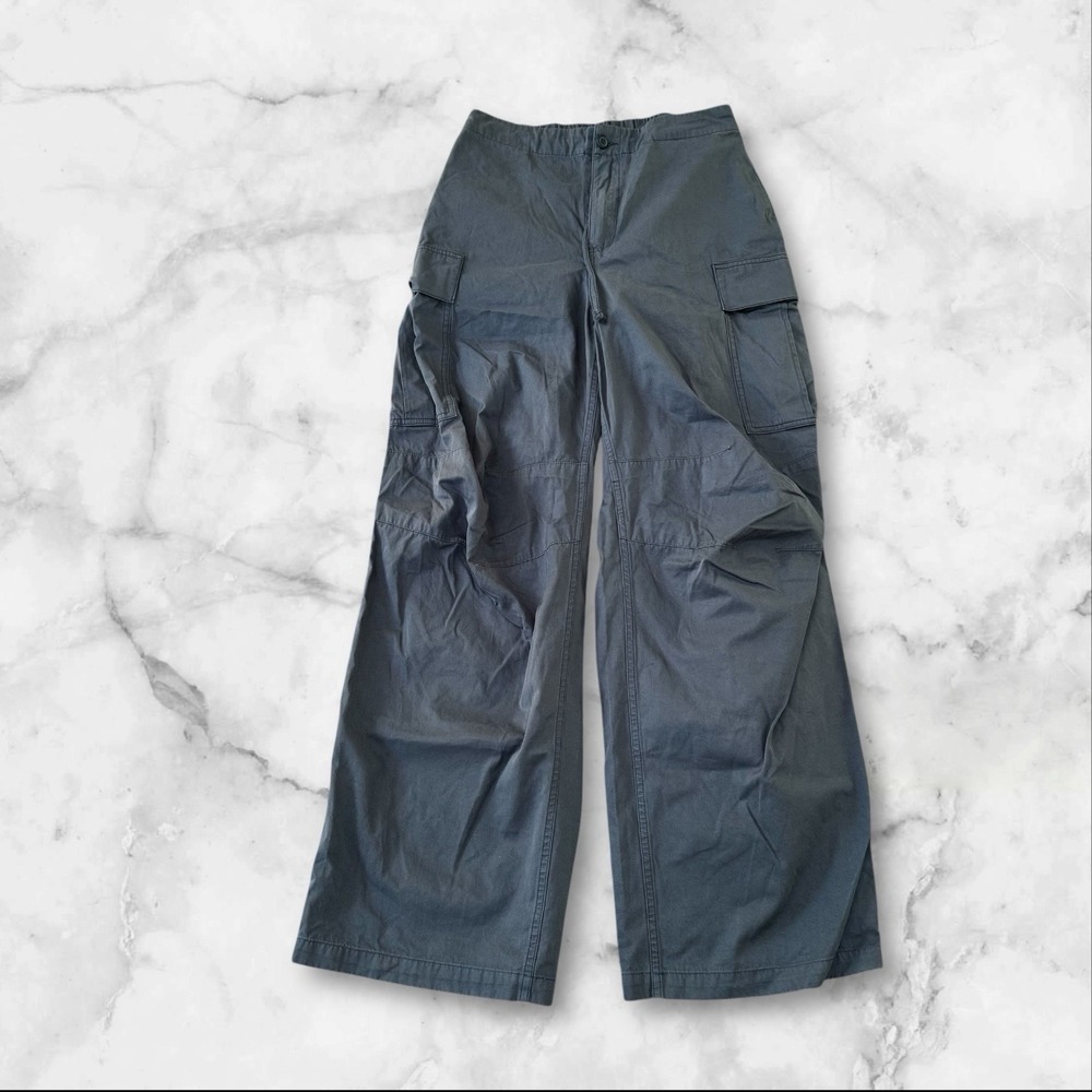 SKIMS Wide Leg Cargo Pants - Dark Gray